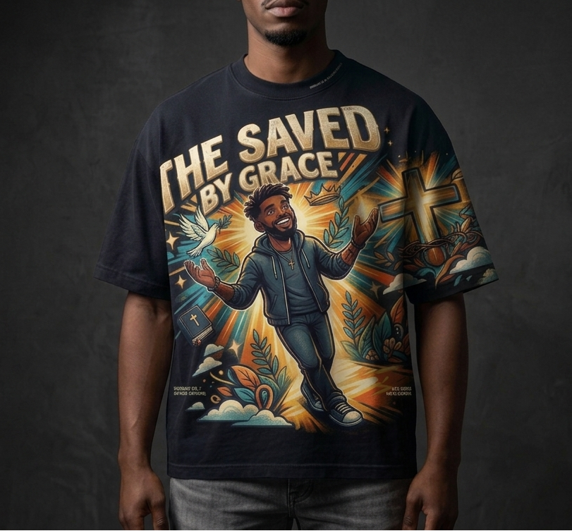 Saved by Grace Statement Tee