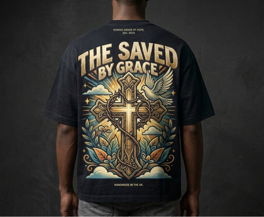 Saved by Grace Statement Tee