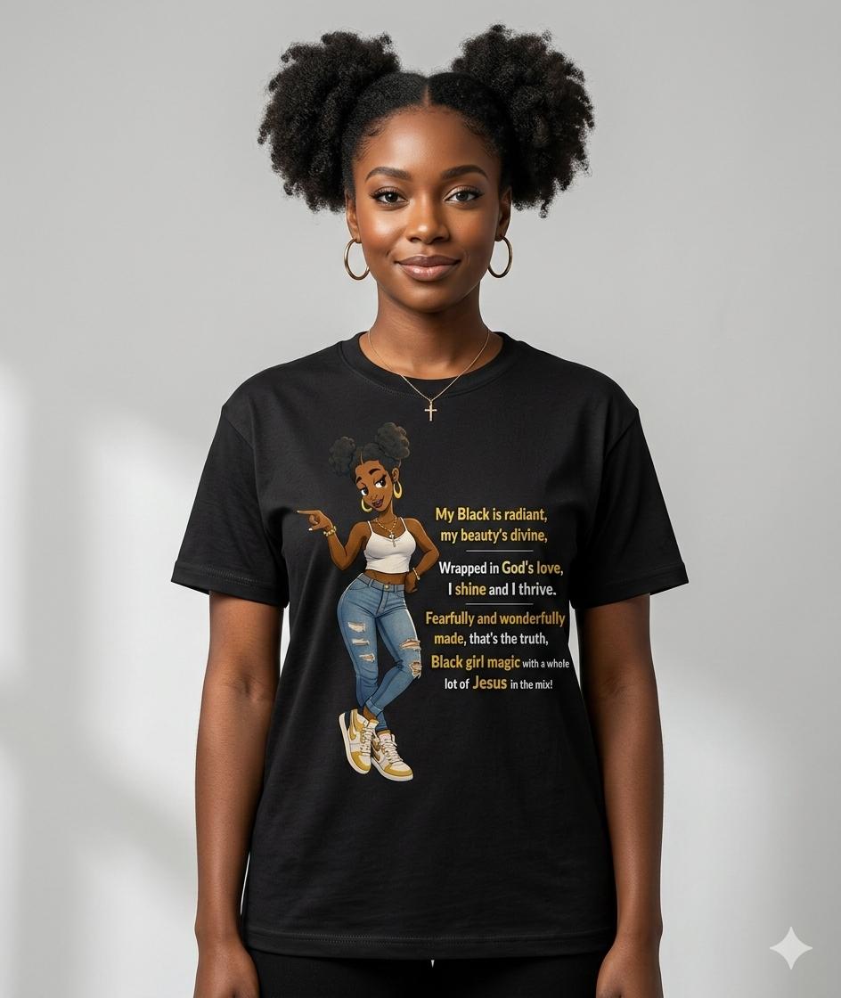 Black Girl Magic Faith Graphic T-Shirt